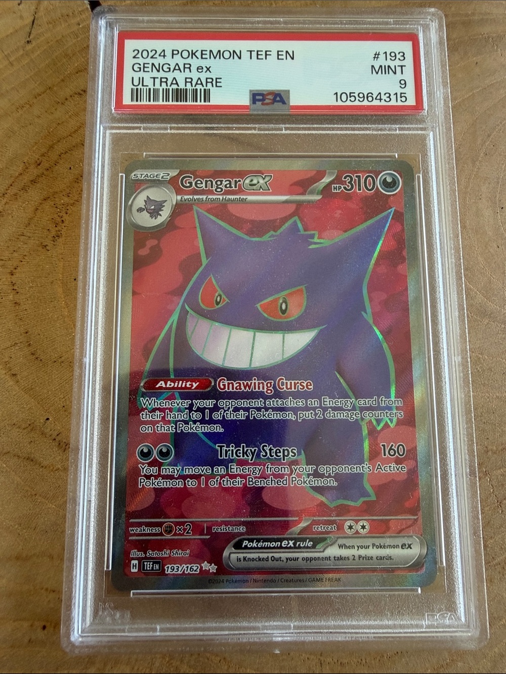 PSA 9 Gengar EX from Temporal Forces